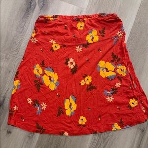 Floral Red Women's Skirt